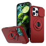 For iPhone 16 Pro Camshield MagSafe Ring Holder Armor Phone Case(Red)