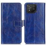 For Asus ROG Phone 8 Retro Crazy Horse Texture Leather Phone Case(Blue)