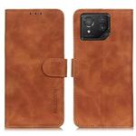 For Asus ROG Phone 8 KHAZNEH Retro Texture Flip Leather Phone Case(Brown)
