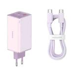 Baseus GaN6 Pro 100W 2 x USB-C / Type-C + 2 x USB Fast Charger, EU Plug(Purple)