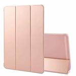 For Honor Pad 9 Tri-fold Silicone Leather Tablet Case(Rose Gold)
