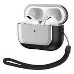 For AirPods Pro Electroplated Leather Texture Wireless Earphones Protective Case(Silver)