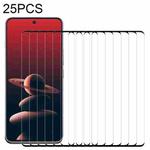 For OnePlus 13 25pcs 9H HD 3D Curved Edge Tempered Glass Film(Black)