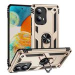 For Motorola Edge 2024 Shockproof TPU + PC Phone Case with Holder(Gold)