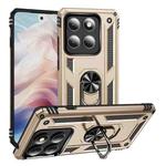 For Motorola Edge 5G 2025 Shockproof TPU + PC Phone Case with Holder(Gold)