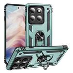 For Motorola Edge 5G 2025 Shockproof TPU + PC Phone Case with Holder(Dark Green)
