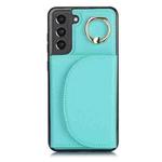 For Samsung Galaxy S22+ 5G YM007 Ring Holder Card Bag Skin Feel Phone Case(Green)