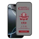 For iPhone 16 Pro Full Coverage Frosted Privacy Ceramic Film