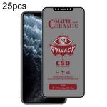 For iPhone 11 Pro Max / XS Max 25pcs Full Coverage Frosted Privacy Ceramic Film