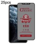 For iPhone 11 Pro / XS / X 25pcs Full Coverage Frosted Privacy Ceramic Film