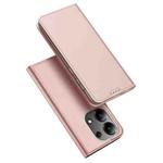 For Xiaomi Redmi Note 13 4G DUX DUCIS Skin Pro Series Flip Leather Phone Case(Rose Gold)