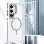 For Samsung Galaxy S24 5G Dual-Color Clear Acrylic Hybrid TPU MagSafe Phone Case(Grey)