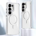 For Samsung Galaxy S25 Ultra 5G Dual-Color Clear Acrylic Hybrid TPU MagSafe Phone Case(Transparent)