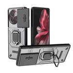 For vivo V30e 5G Global Sliding Camshield TPU + PC Shockproof Phone Case with Holder(Grey)