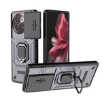 For vivo V30e 5G Global Sliding Camshield TPU + PC Shockproof Phone Case with Holder(Purple)