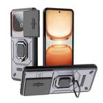 For vivo iQOO Z10 Turbo 5G Sliding Camshield TPU + PC Shockproof Phone Case with Holder(Purple)