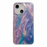 For iPhone 15 Dual-Layer Gradient Dream Starry Acrylic Hybrid TPU Phone Case(Blue Purple)
