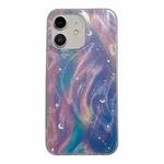 For iPhone 12 Dual-Layer Gradient Dream Starry Acrylic Hybrid TPU Phone Case(Blue Purple)