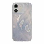 For iPhone 11 Hot Silver Stamp Gradient Feather Acrylic Hybrid TPU Phone Case(Silver)