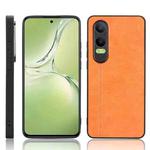 For OnePlus Nord CE4 Lite Cow Pattern Sewing Back Cover Phone Case(Orange)