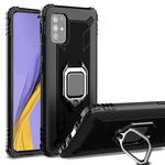 For Samsung Galaxy A51 (5G) Carbon Fiber Protective Case with 360 Degree Rotating Ring Holder(Black)