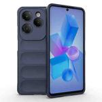 For Infinix Hot 40 Pro / Hot 40 Magic Shield TPU + Flannel Phone Case(Dark Blue)