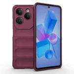 For Infinix Hot 40 Pro / Hot 40 Magic Shield TPU + Flannel Phone Case(Wine Red)