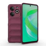 For Infinix Smart 8 Magic Shield TPU + Flannel Phone Case(Wine Red)