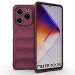 For Infinix Note 40X 5G Global Magic Shield TPU + Flannel Phone Case(Wine Red)