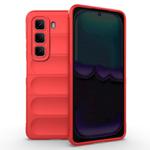 For Infinix Hot 50 4G Global Magic Shield TPU + Flannel Phone Case(Red)