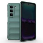 For Infinix Hot 50 4G Global Magic Shield TPU + Flannel Phone Case(Dark Green)