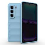 For Infinix Hot 50 4G Global Magic Shield TPU + Flannel Phone Case(Light Blue)