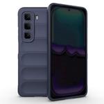 For Infinix Hot 50 4G Global Magic Shield TPU + Flannel Phone Case(Dark Blue)