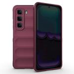 For Infinix Hot 50 4G Global Magic Shield TPU + Flannel Phone Case(Wine Red)