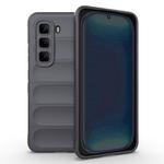 For Infinix Hot 50 Pro 4G Global Magic Shield TPU + Flannel Phone Case(Dark Grey)