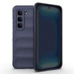 For Infinix Hot 50 Pro 4G Global Magic Shield TPU + Flannel Phone Case(Dark Blue)