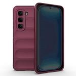 For Infinix Hot 50 Pro 4G Global Magic Shield TPU + Flannel Phone Case(Wine Red)