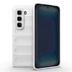 For Infinix Hot 50 Pro 4G Global Magic Shield TPU + Flannel Phone Case(White)