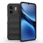 For Infinix Hot 50i 4G Global Magic Shield TPU + Flannel Phone Case(Black)