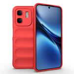 For Infinix Hot 50i 4G Global Magic Shield TPU + Flannel Phone Case(Red)