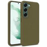 For Samsung Galaxy S25+ 5G Wheat Straw Material + TPU Phone Case(Army Green)