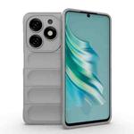 For Tecno Spark 20 Magic Shield TPU + Flannel Phone Case(Grey)