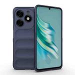 For Tecno Spark 20 Magic Shield TPU + Flannel Phone Case(Dark Blue)