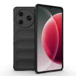 For Tecno Camon 30 Pro 5G Global Magic Shield TPU + Flannel Phone Case(Black)