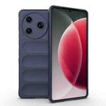 For Tecno Camon 30 Pro 5G Global Magic Shield TPU + Flannel Phone Case(Dark Blue)