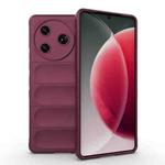 For Tecno Camon 30 Pro 5G Global Magic Shield TPU + Flannel Phone Case(Wine Red)