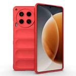 For Tecno Camon 30 4G Global Magic Shield TPU + Flannel Phone Case(Red)