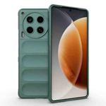 For Tecno Camon 30 4G Global Magic Shield TPU + Flannel Phone Case(Dark Green)