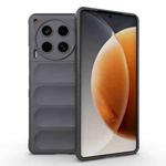 For Tecno Camon 30 4G Global Magic Shield TPU + Flannel Phone Case(Dark Grey)