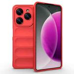 For Tecno Spark 20 Pro 4G Global Magic Shield TPU + Flannel Phone Case(Red)